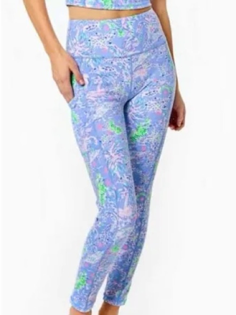 Lilly Pulitzer Luxletic Weekender High Rise Leggings Turtle Package Small